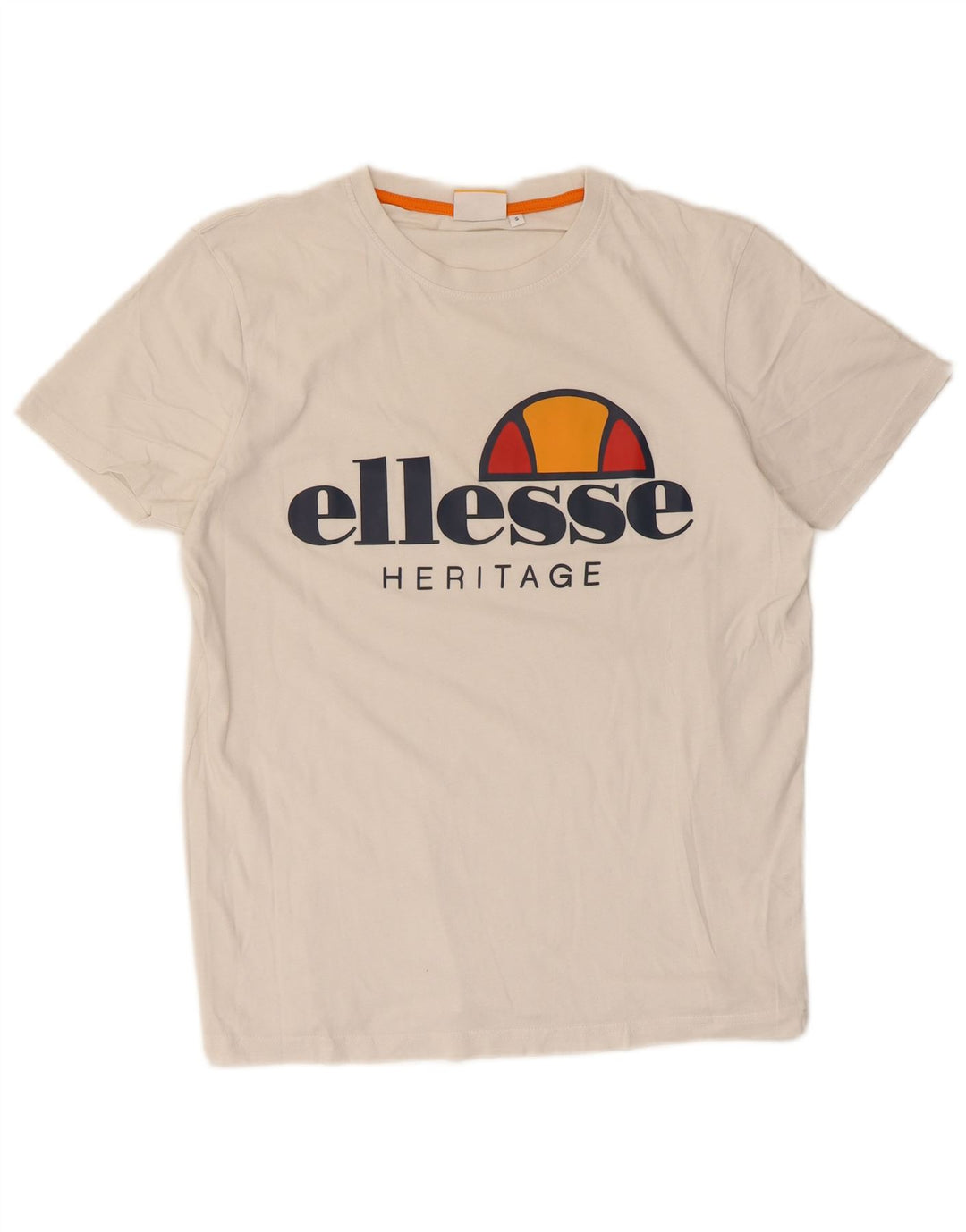 Ellesse Heritage Grafisk T-Shirt Top Lille Hvid Bomuld