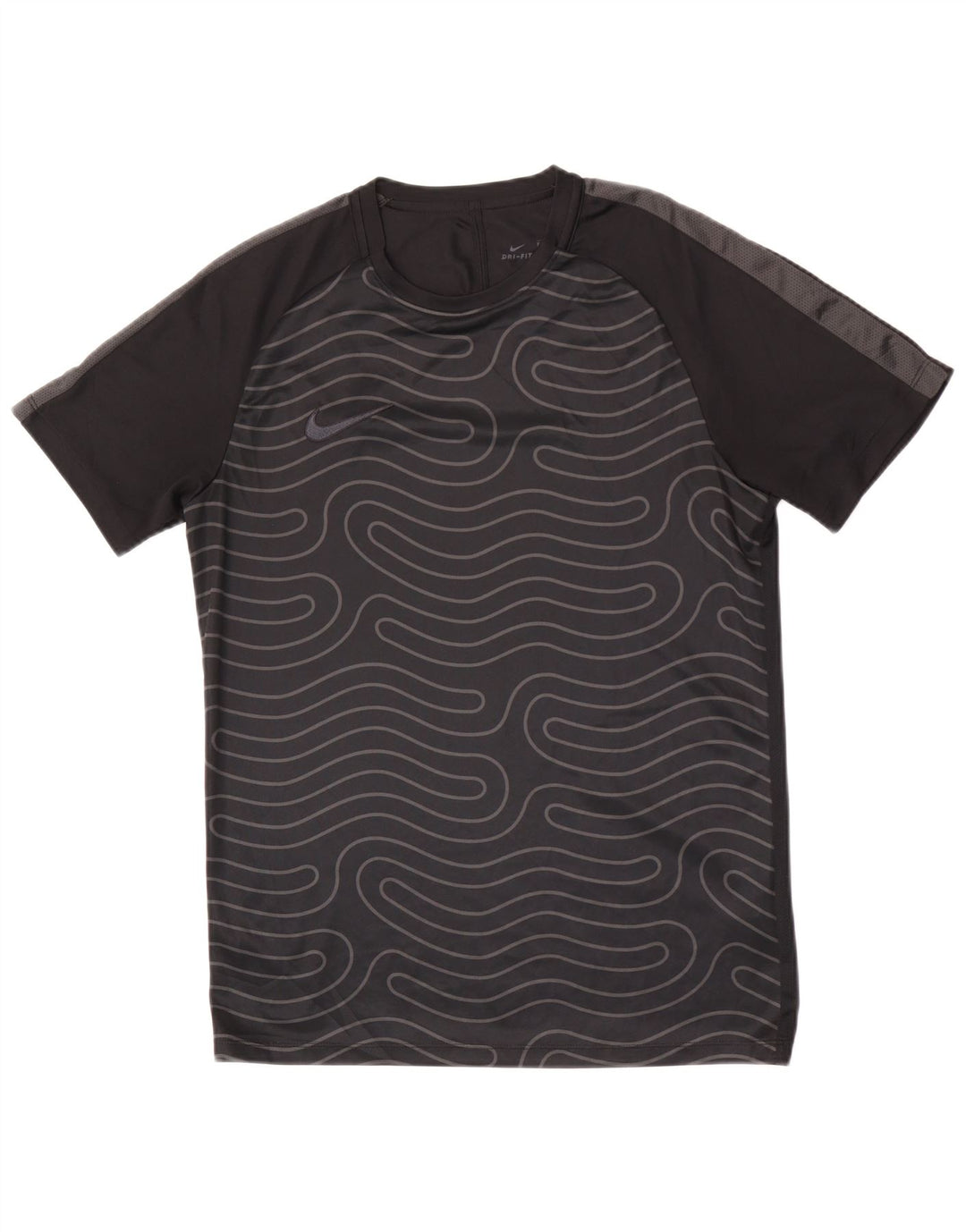 Nike Herre Dri Fit T-shirt Top Medium Sort Geometrisk Polyester