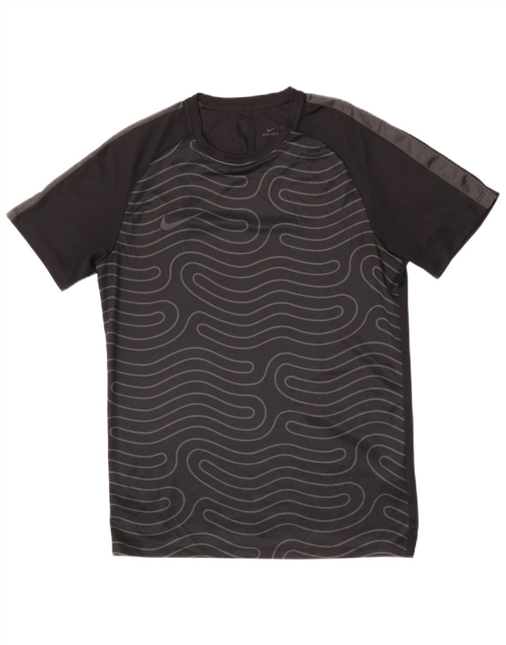 Nike Herre Dri Fit T-shirt Top Medium Sort Geometrisk Polyester
