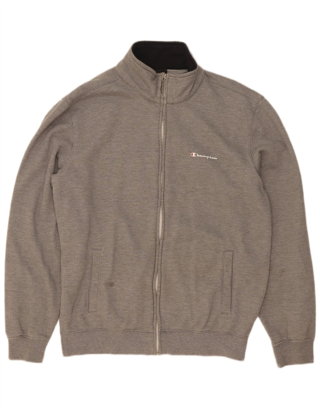 Champion Womens træningsdragt Topjakke UK 16 Large Grey Flecked Bomuld