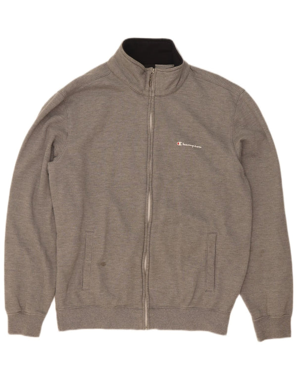 Champion Womens træningsdragt Topjakke UK 16 Large Grey Flecked Bomuld