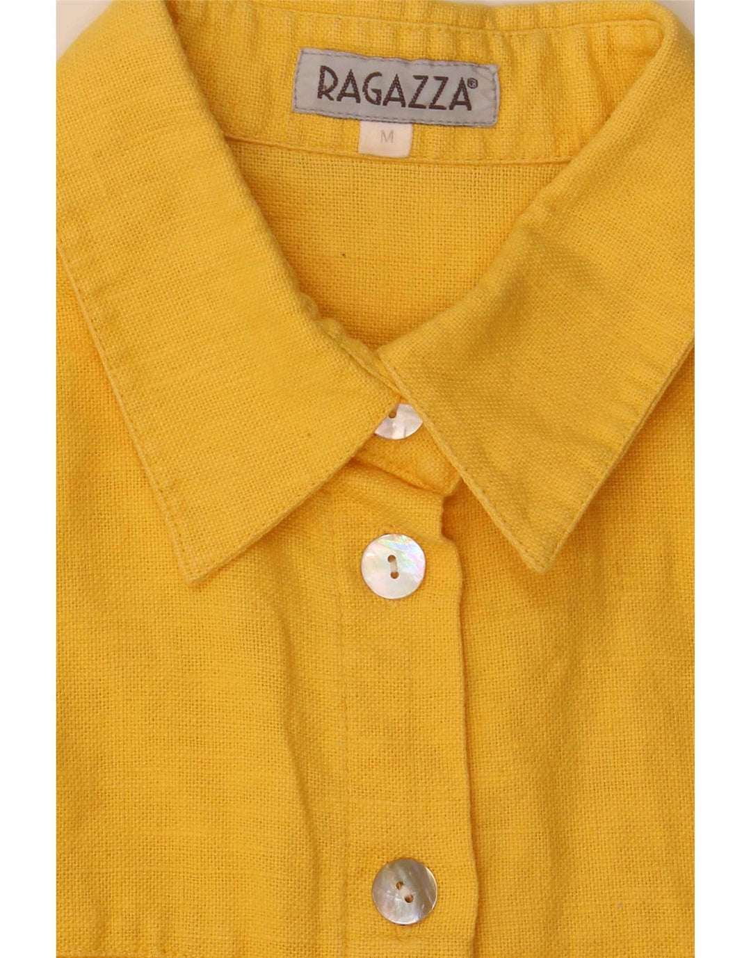 Ragazza ærmeløs skjortebluse til kvinder UK 12 Medium Yellow