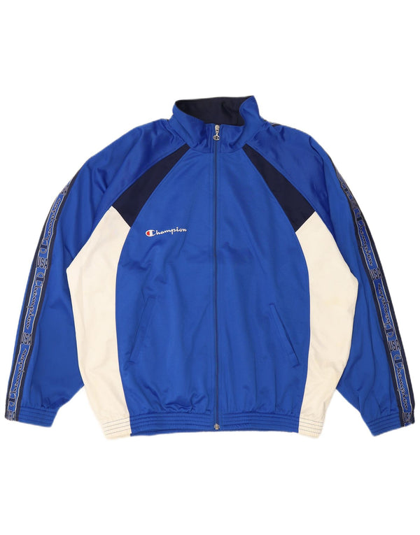 Champion Herre grafisk træningsdragt Topjakke 2XL Blå Colourblock Polyester