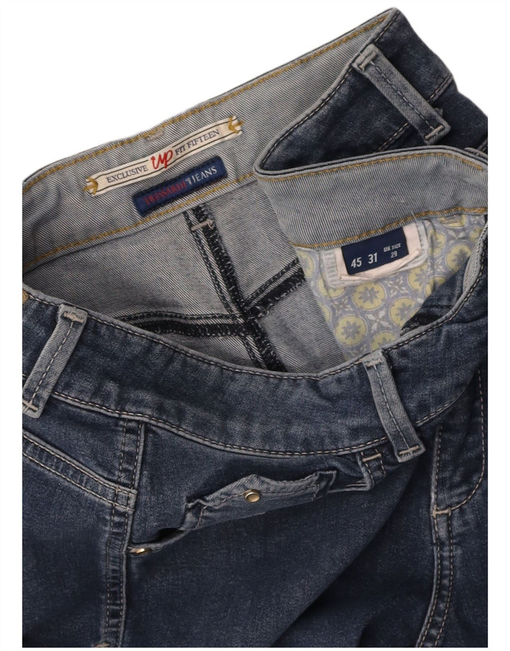 TRUSSARDI Womens Slim Jeans IT 45 Medium W29 L29 Blue