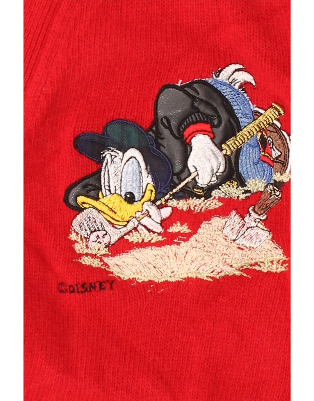 DISNEY Womens Pluto Graphic Sleeveless Cardigan Sweater UK 16 Large Red