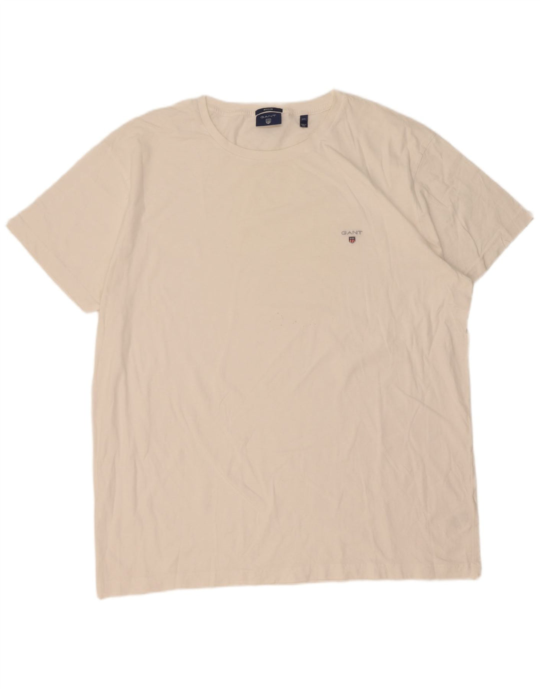 Gant Herre Regular Fit T-Shirt Top 3XL Hvid Bomuld