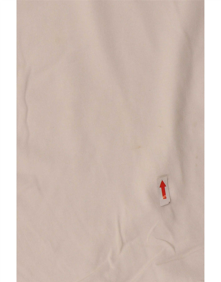Levi's Dame T-Shirt Top UK 12 Medium Hvid Bomuld