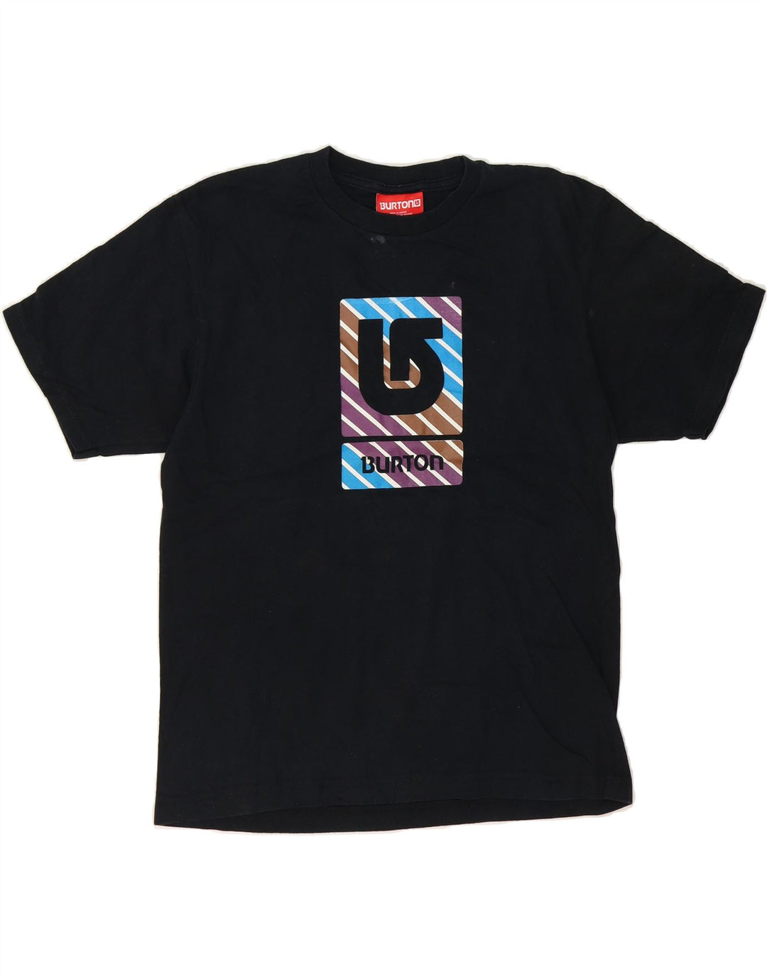 BURTON Mens Graphic T-Shirt Top Small Black Cotton Vintage Burton and Second-Hand Burton from Messina Hembry 