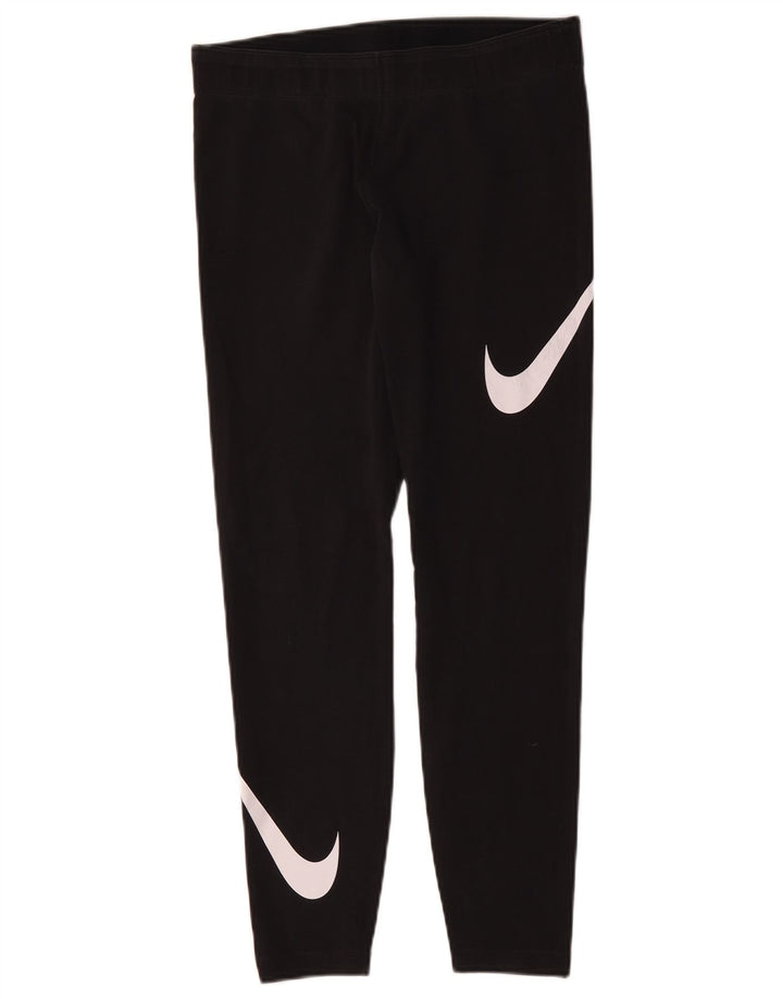 Nike Dame Grafiske Leggings UK 14 Large Sort Polyester