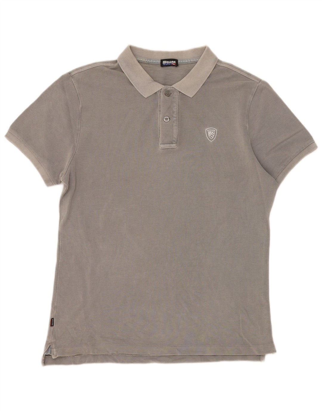 Blauer herre poloshirt mellemgrå
