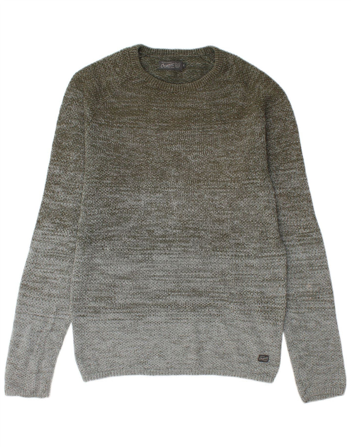 Jack & Jones Herre trøjetrøje med rund hals Medium Khaki Colourblock Bomuld