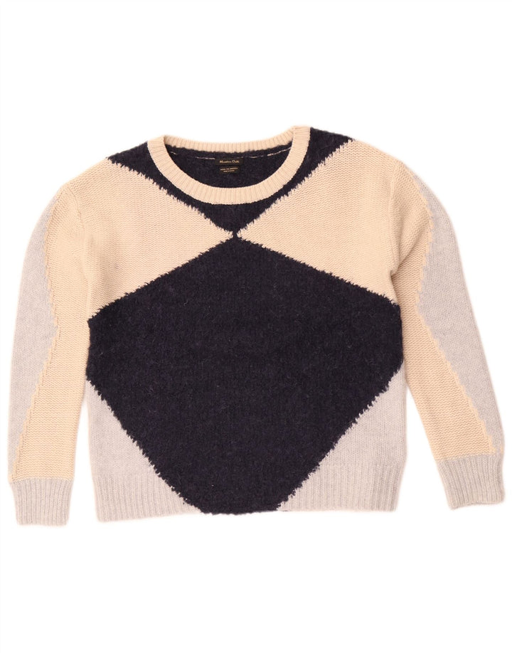 Massimo Dutti Dame Boat Neck Jumper Sweater UK 10 Small Multicolored