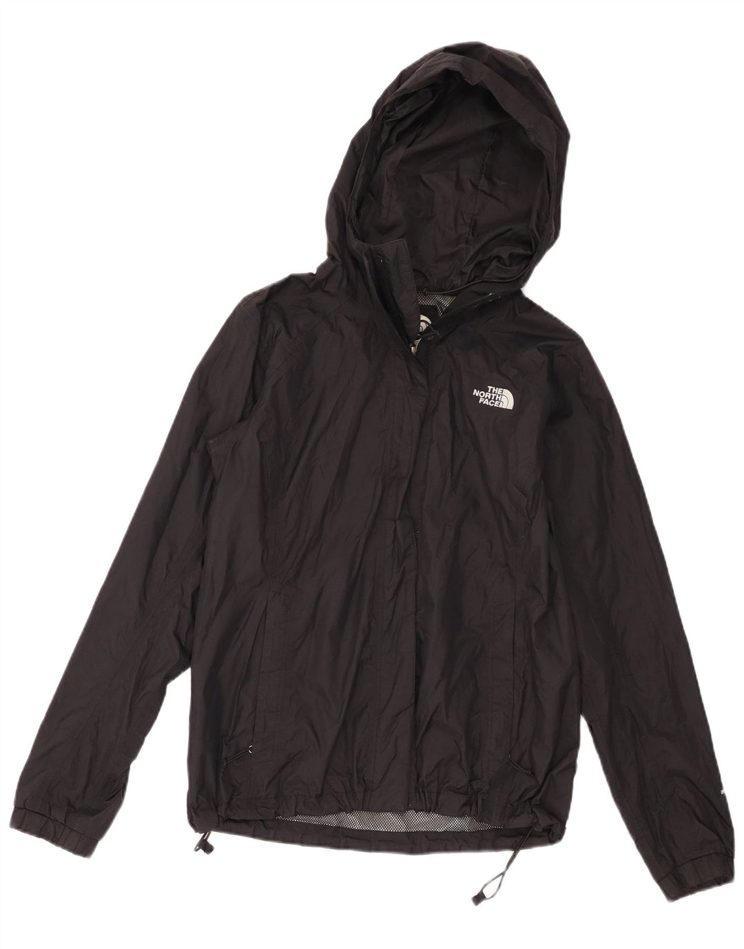 The North Face Regnjakke med hætte til kvinder UK 10 Lille sort nylon