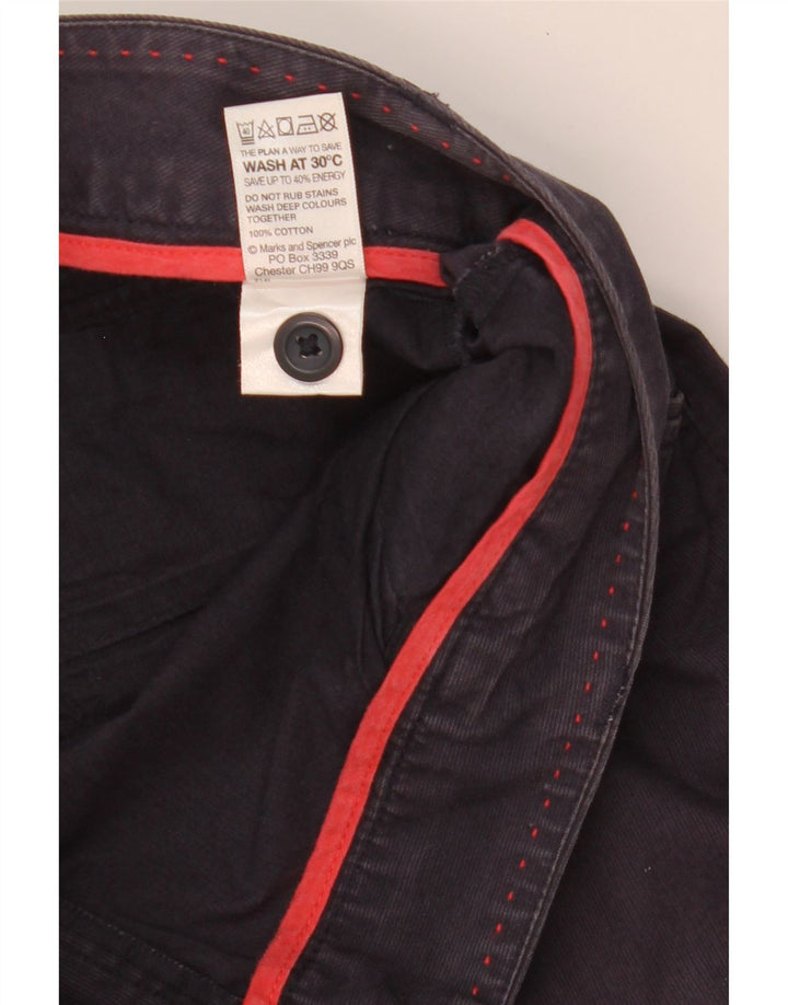 Marks & Spencer Dame Capri Bukser UK 10 Small W32 L22 Navy Blue