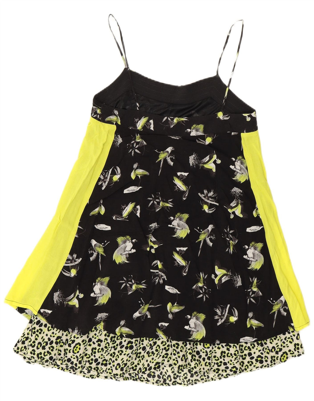 Zara Kvinders Abstrakt Mønster Slip Dress UK 8 Small Multicolored