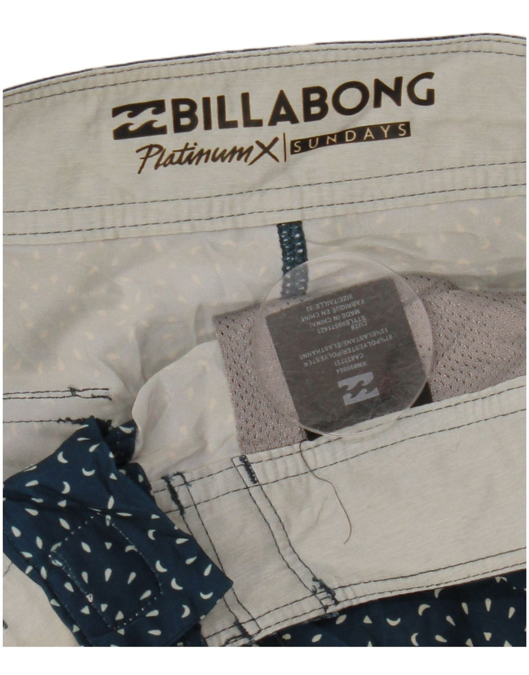BILLABONG Badeshorts til mænd Medium marineblå plettet polyester