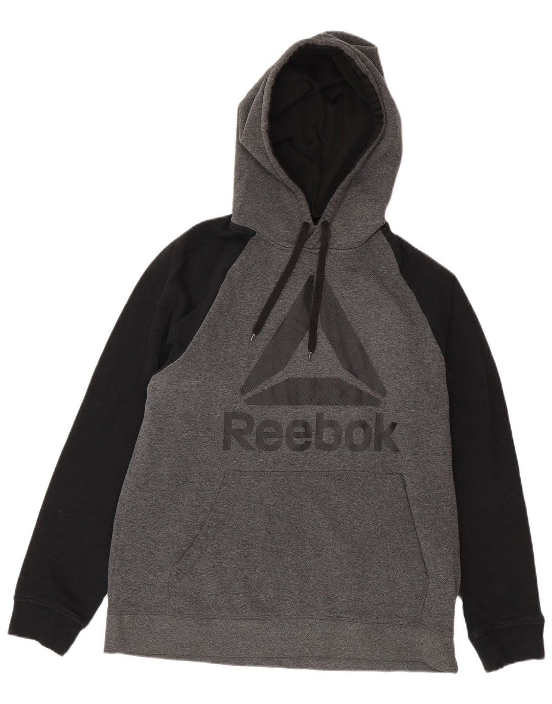 Reebok Herre grafisk hættetrøje Jumper Medium Grey Colourblock Bomuld