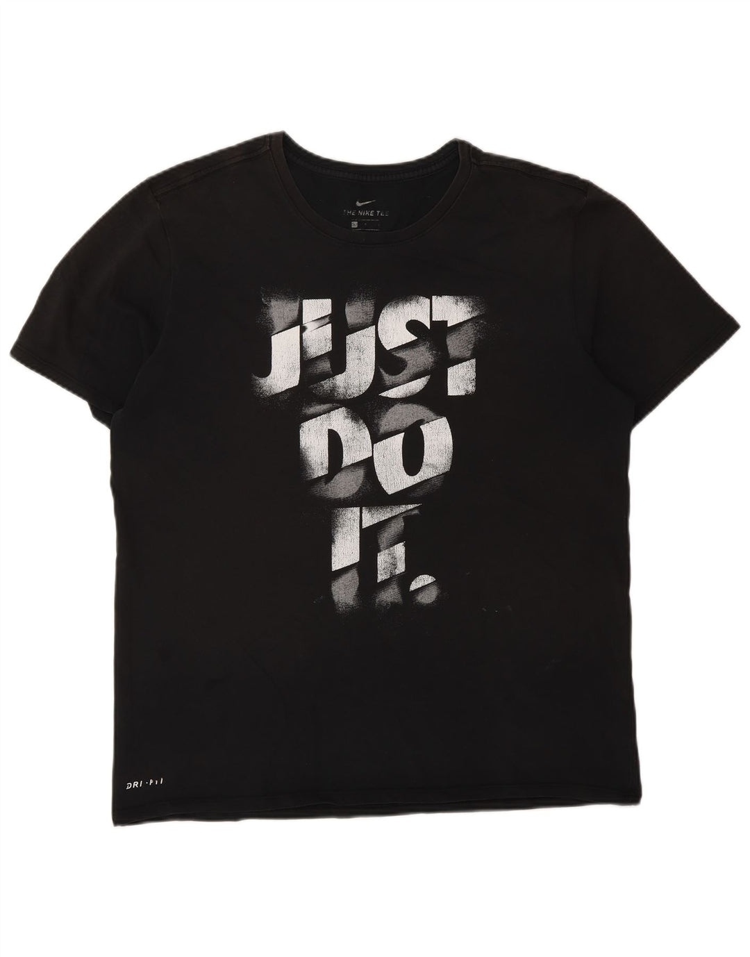 NIKE Herre Dri Fit grafisk T-shirt Top Stor sort bomuld