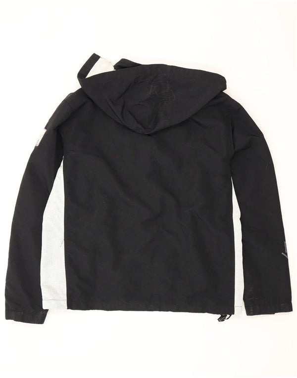 Murphy & Nye Herre grafisk regnjakke med hætte UK 36 Small Black Colourblock
