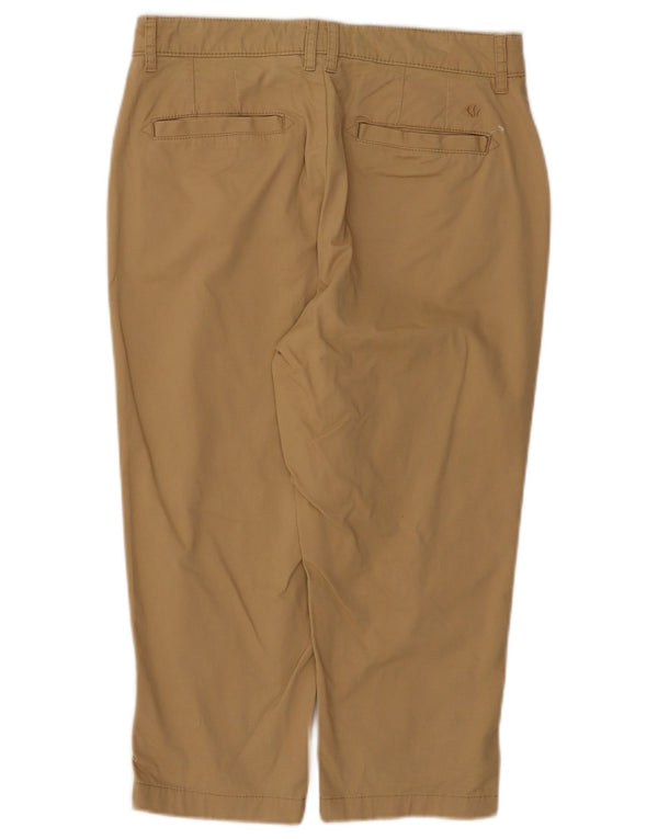 Fat Face Dame Capri Bukser UK 10 Small W30 L20 Beige Bomuld