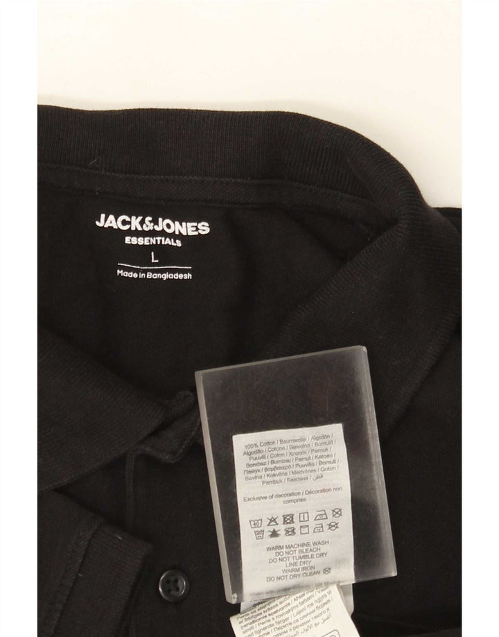 Jack & Jones herre poloskjorte stor sort bomuld