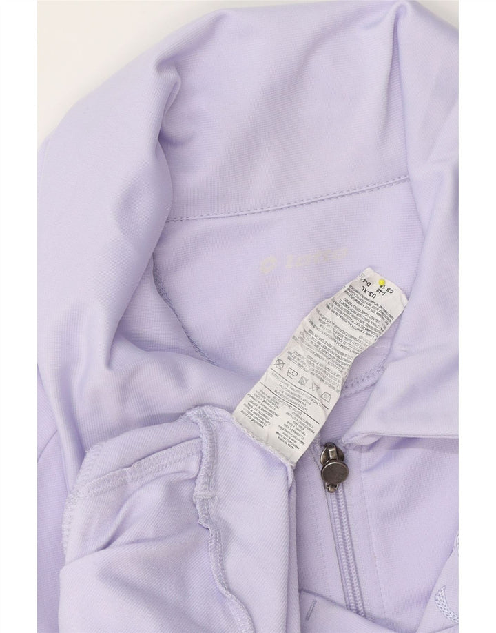 Lotto Grafisk træningsdragt topjakke til kvinder UK 18 XL Lilla polyester