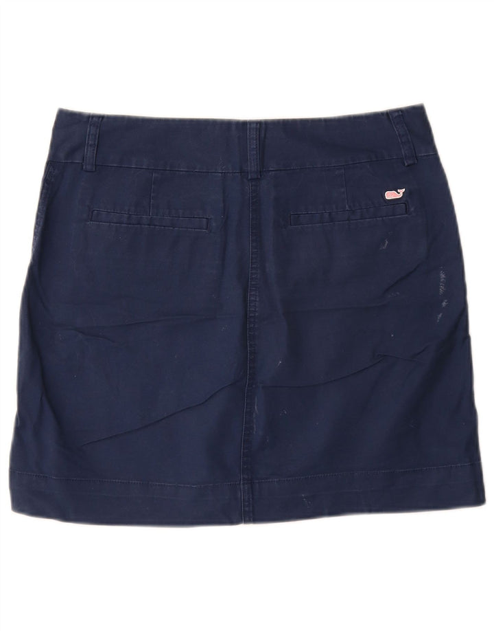 Vineyard Vines Dame Mini-nederdel US 4 Small W30 Navy Blue Cotton