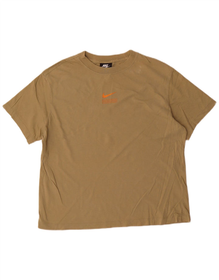 Nike Herre grafisk T-shirt Top Lille Khaki Bomuld