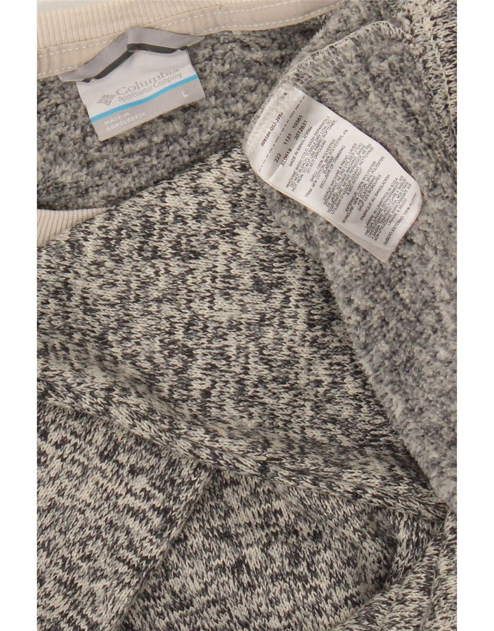 Columbia Dame Top Langærmet UK 16 Large Grå Flecked Polyester
