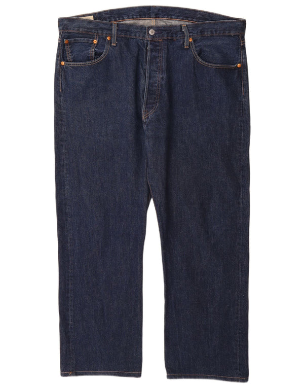 LEVI'S Herre 501 Straight Jeans W40 L29 Marineblå Bomuld