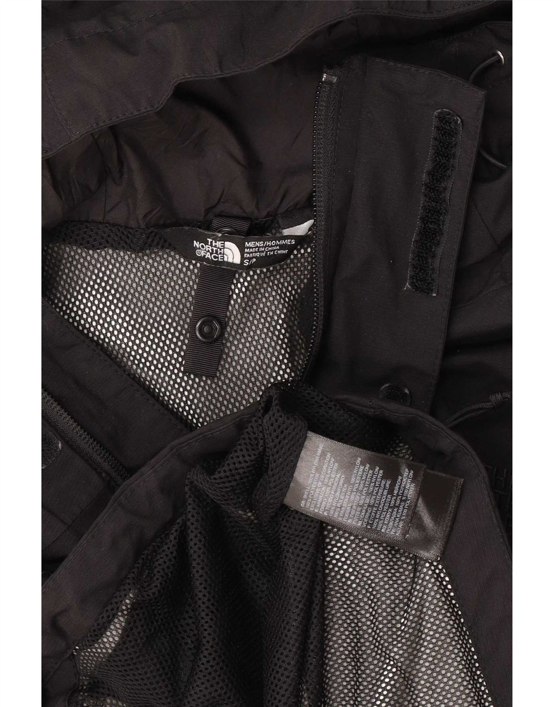 The North Face Regnjakke med hætte til mænd UK 36 Lille sort nylon