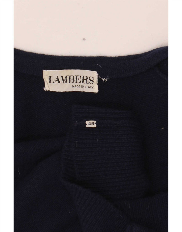 Lambers Dame Cardigan Sweater IT 46 Large Navy Blue Floral