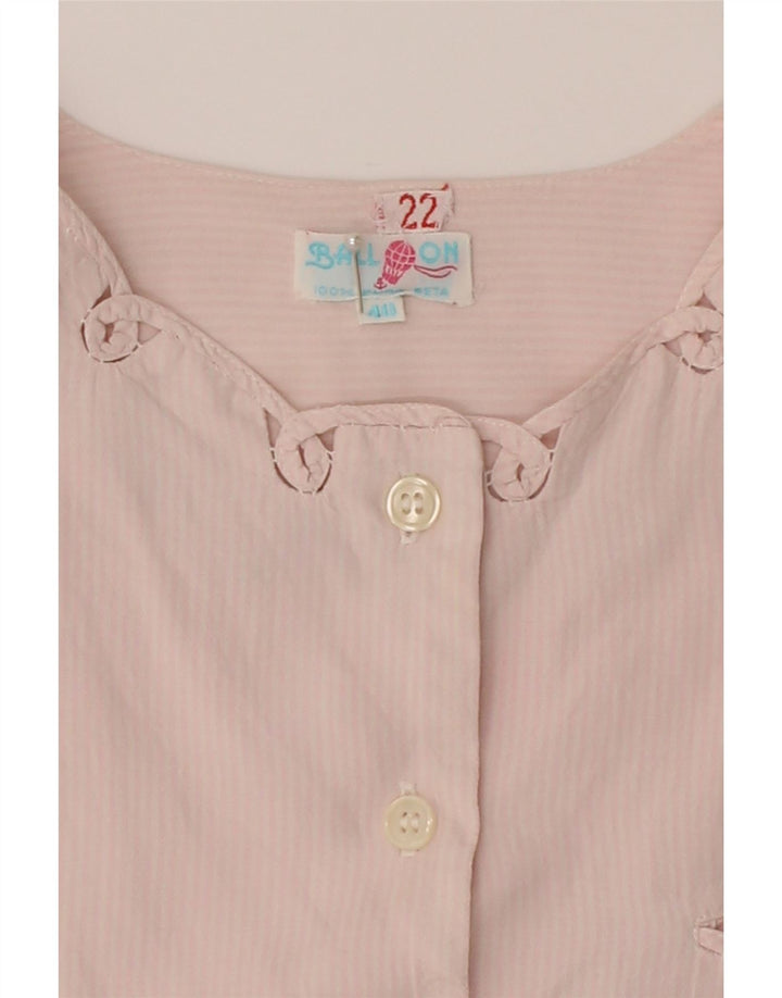 BALLOON Womens Shirt Blouse IT 48 XL Pink Pinstripe Vintage Balloon and Second-Hand Balloon from Messina Hembry 