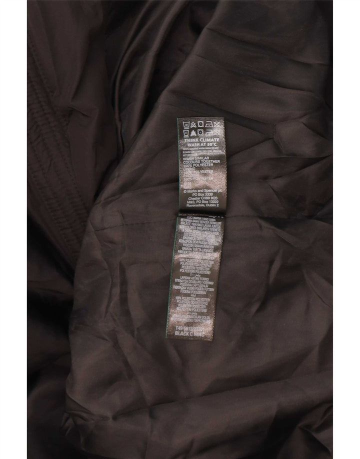 Marks & Spencer Polstret hættejakke til kvinder UK 18 XL Sort polyester