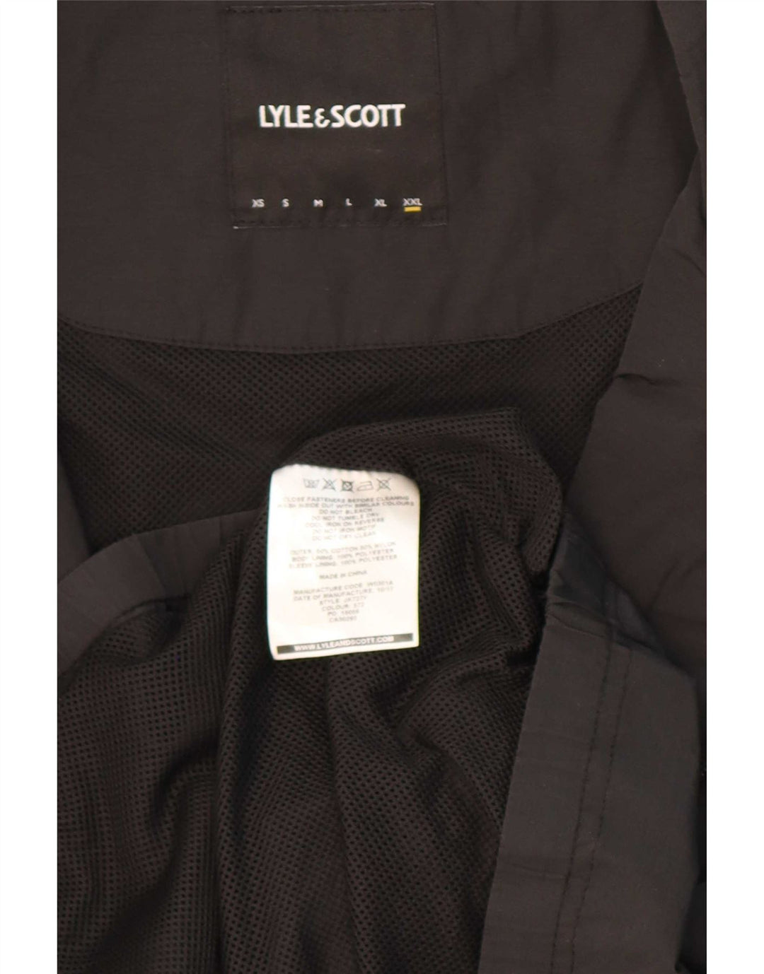 Lyle & Scott Herre Bomber Jacket UK 44 2XL Sort Bomuld