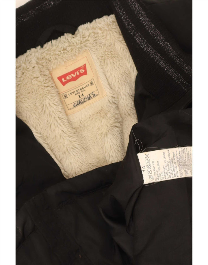 Levi's Pige Polstret Jakke 13-14 År Sort Polyester