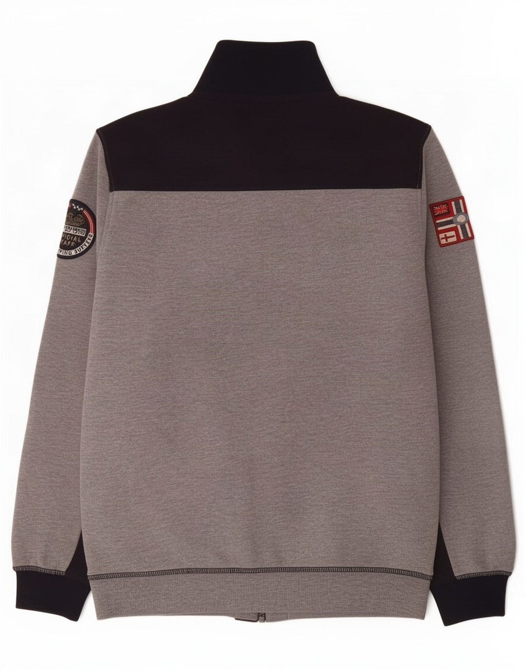Napapijri Herre grafisk træningsdragt Topjakke Medium Grey Colourblock Bomuld