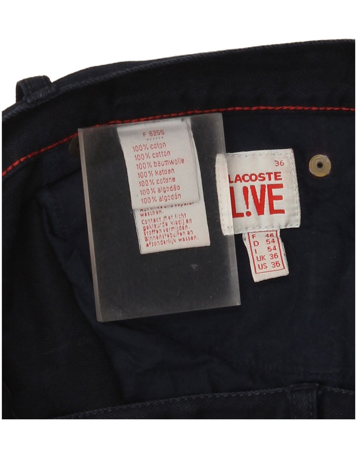 Lacoste Straight Jeans til mænd W36 L34 Marineblå bomuld