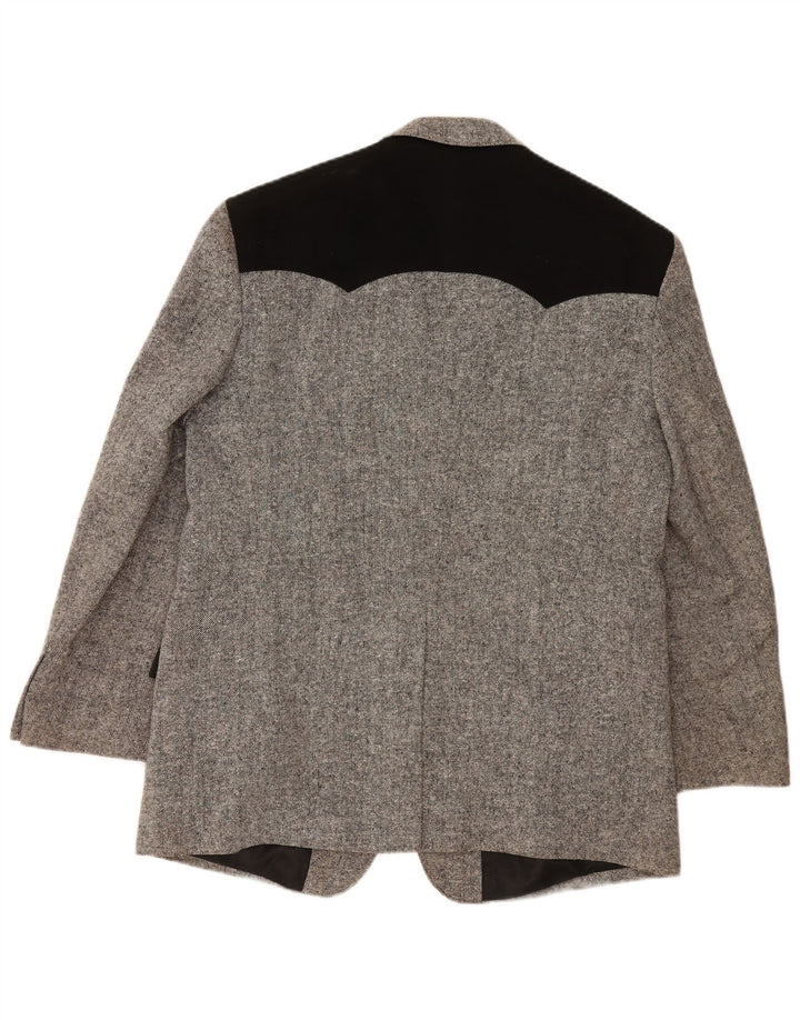 STOCKERPOINT Herre 2-knaps blazerjakke UK 44 2XL Grå Colourblock Uld