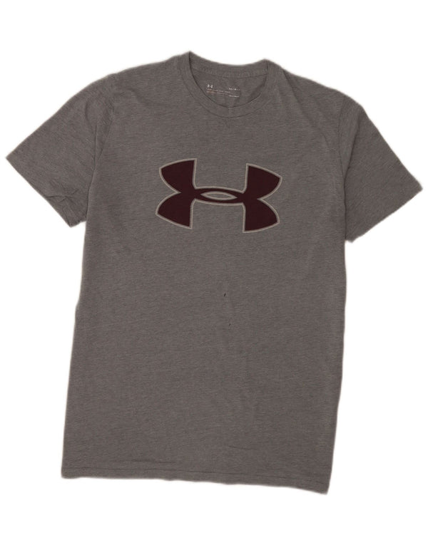 Under Armour Herre Heat Gear Grafisk T-Shirt Top Medium Grå