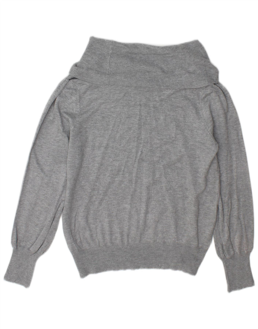 Marks & Spencer Dame Rullehals sweater UK 12 Medium Grå Viscose