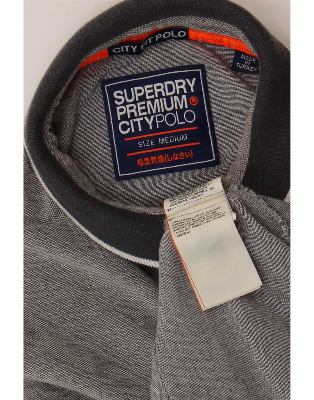 Superdry herre poloshirt mellemgrå bomuld
