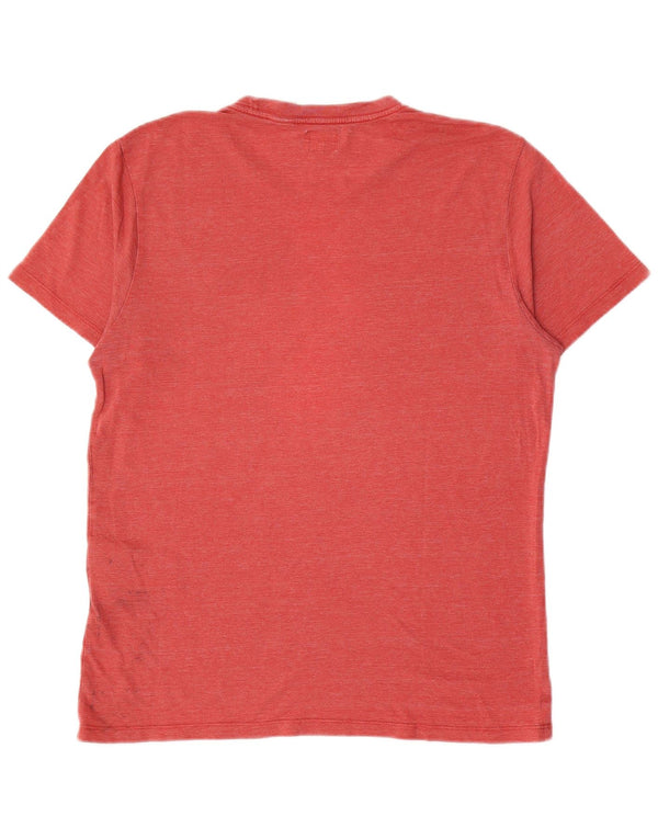 Levi's Herre T-Shirt Top Medium Rød Flecked Bomuld