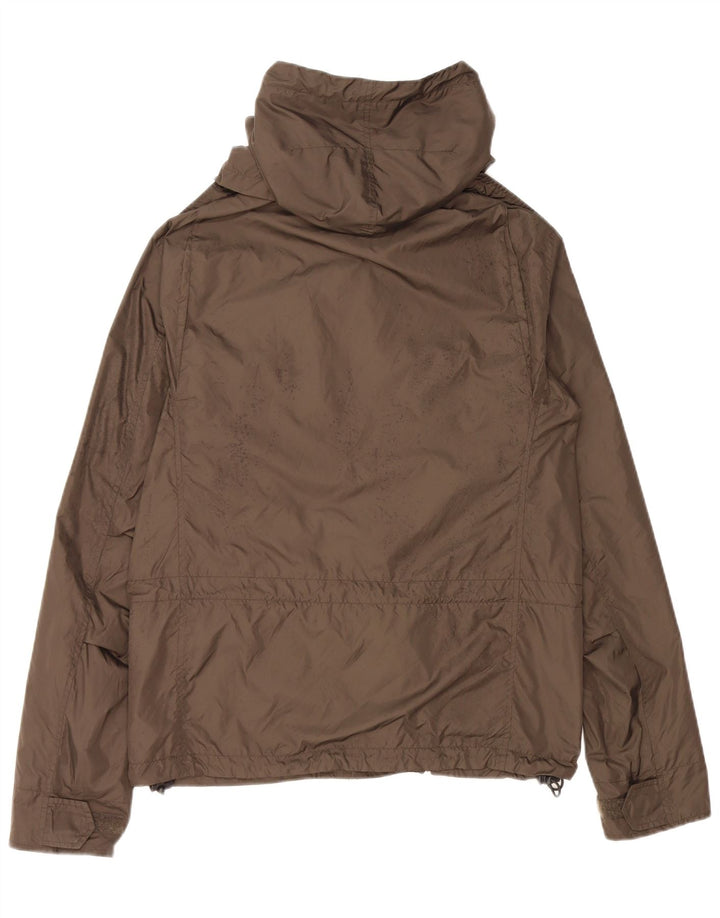 Aspesi Herre Hooded Utility Jacket UK 36 Small Khaki Polyamide