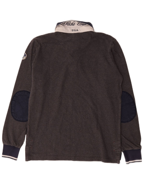North Sails Herre Grafisk Rugby Polo Shirt Medium Grå Colourblock