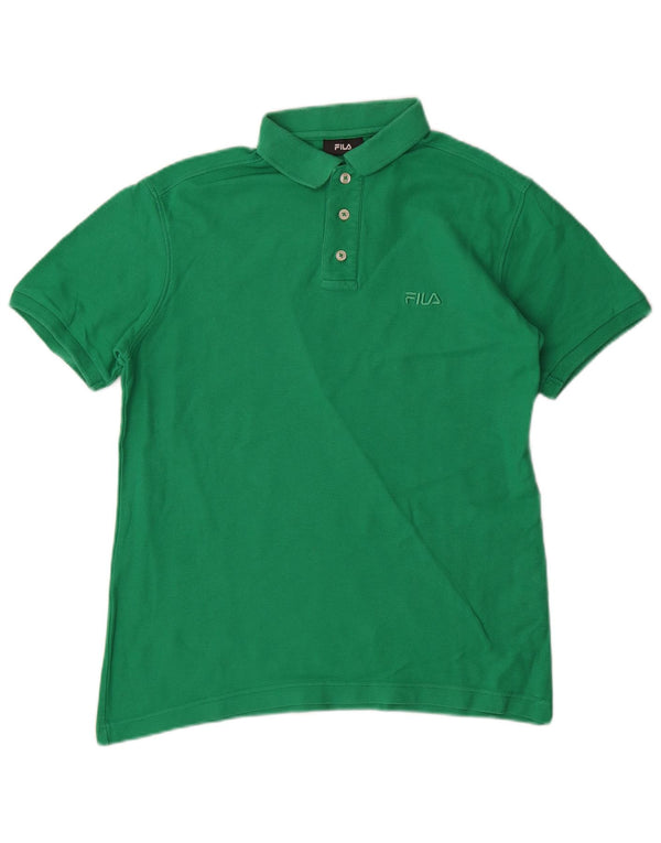 Fila Mens Polo Shirt Small Green Cotton