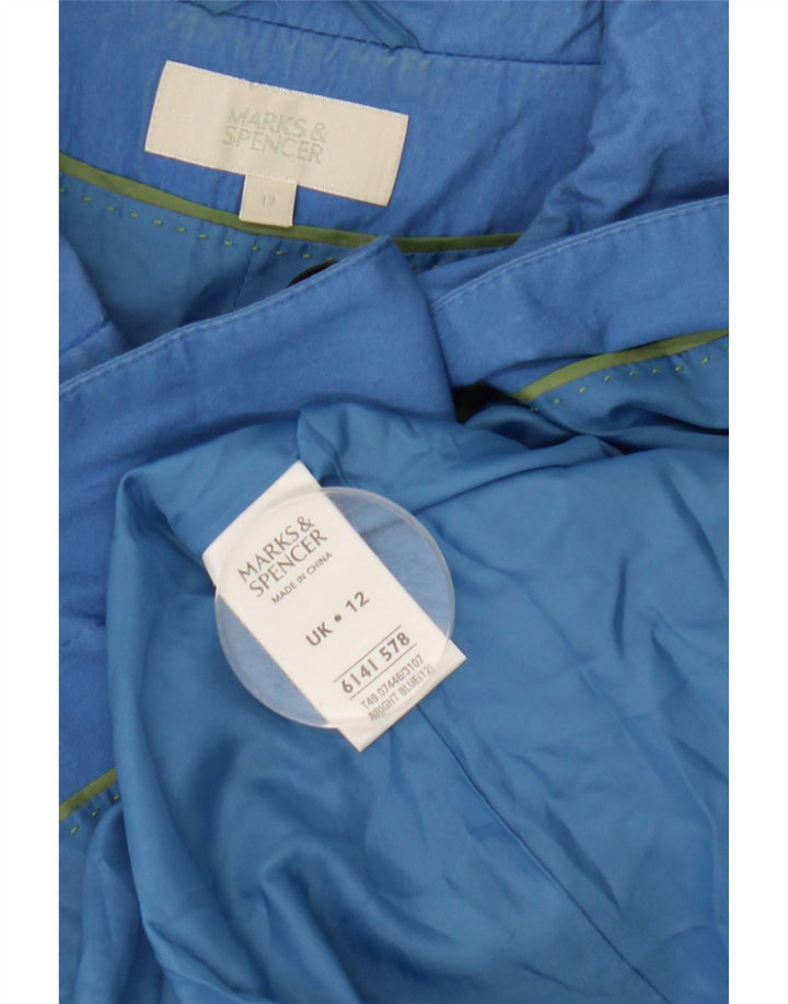 Marks & Spencer 3/4-ærmet overfrakke til kvinder, UK 12 mellemblå bomuld