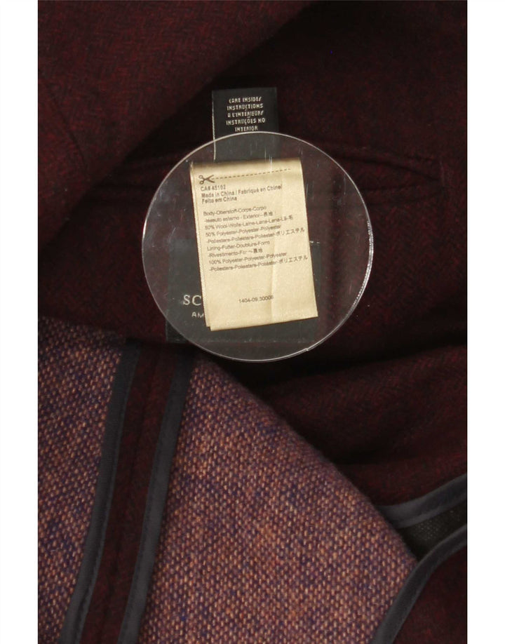 Scotch & Soda Herre 3 Button Blazer Jacket IT 50 Large Burgundy Wool