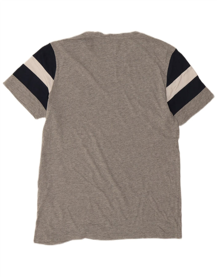 Jack & Jones Herre Regular Fit T-Shirt Top Stor Grå Colourblock Bomuld