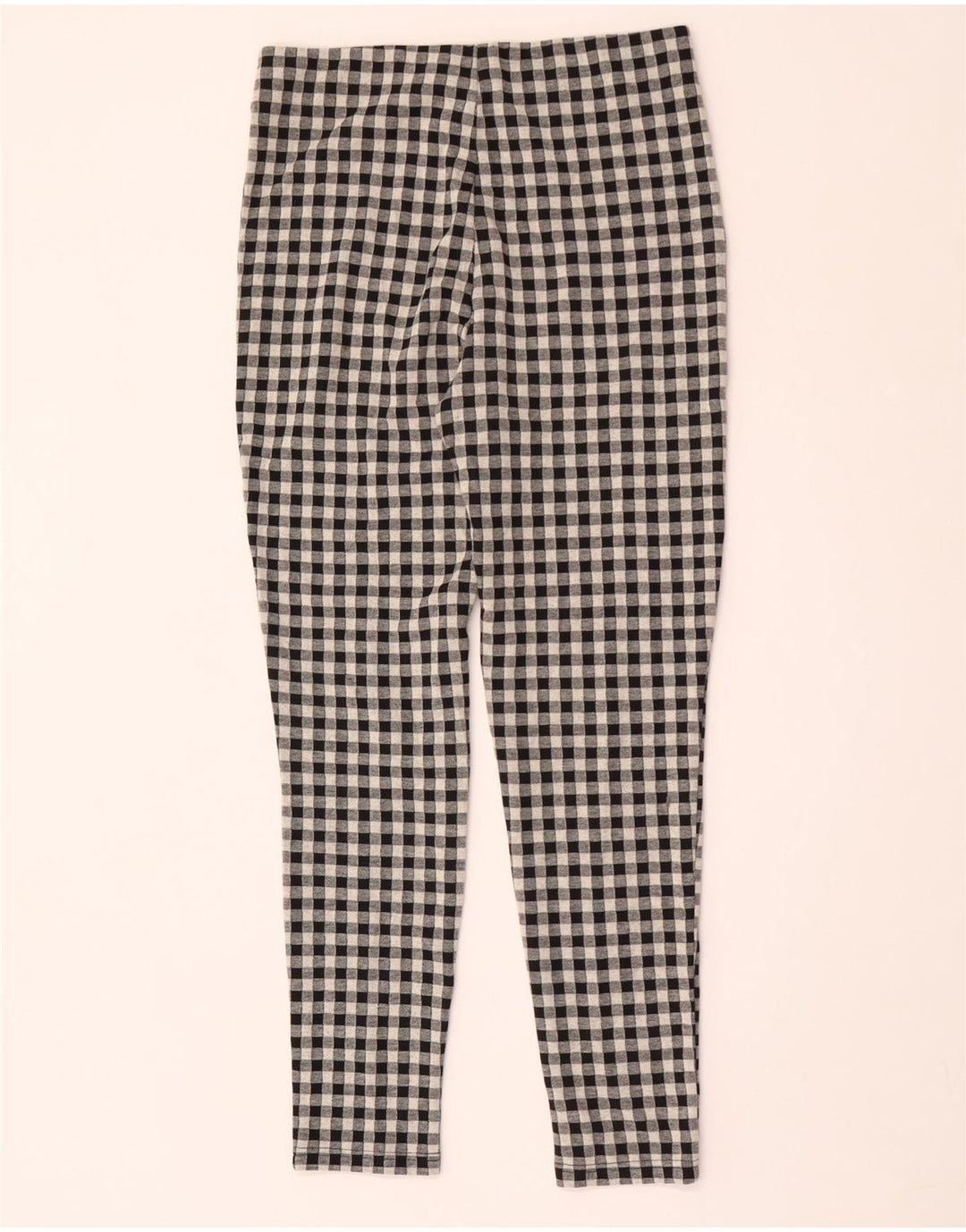 Zara Dame Leggings Large W30 L29 Grå Gingham Polyester